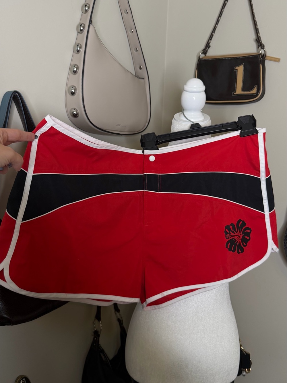 2003 Victoria’s Secret Board Shorts - Red/Black/White - Size XL